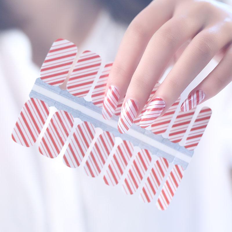 Candied Nails - Candy Cane