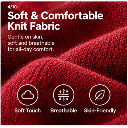 Unisex Satin-Lined Winter Knit Beanie – Soft, Warm & Stretchy Cuffed Hat