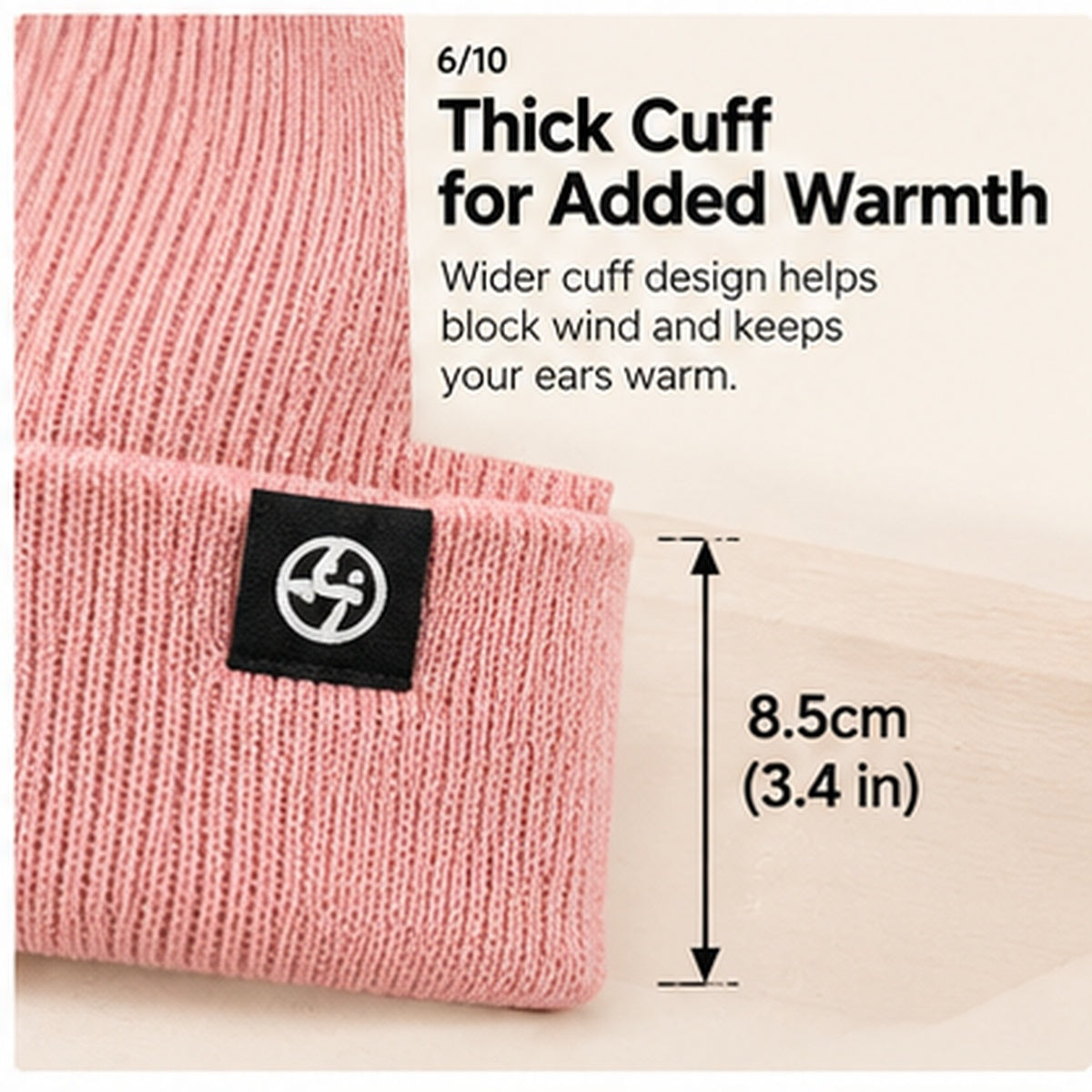 Unisex Satin-Lined Winter Knit Beanie – Soft, Warm & Stretchy Cuffed Hat