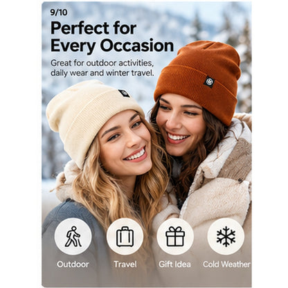 Unisex Satin-Lined Winter Knit Beanie – Soft, Warm & Stretchy Cuffed Hat