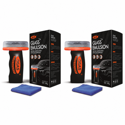OGAS Glass Oil Film Remover Handle Kit – Anti-Fog Coating & Clear Visibility for Car Windshield