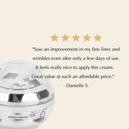 EpiLynx - Vegan EpiSilk, Crystal Wrinkle Smoothing Face Cream - Intense Brightening and Firming Wrinkle Fix for Sensitive Skin
