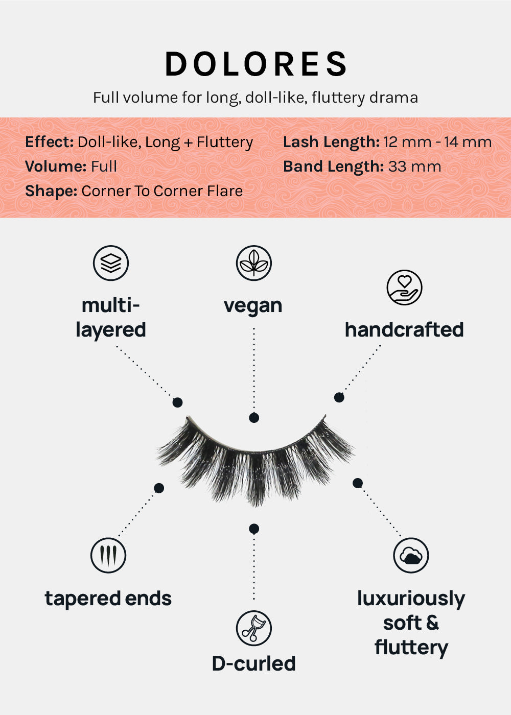 D-LUX Curl Premium Faux Mink Lashes - Dolores