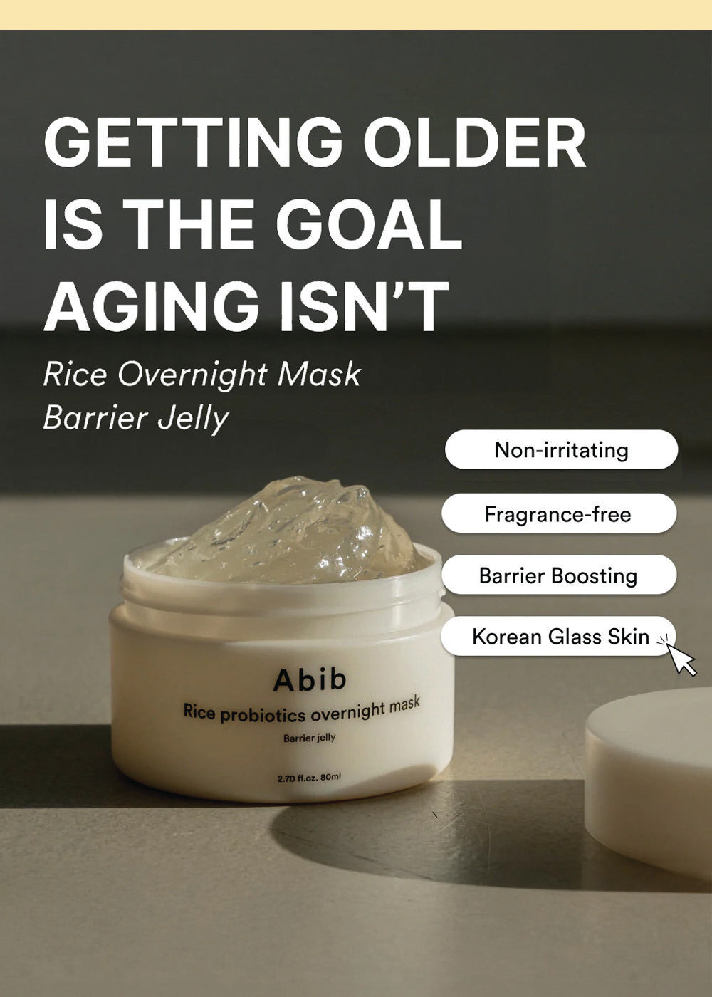 Abib Rice Probiotics Overnight Mask Barrier Jelly 80ml