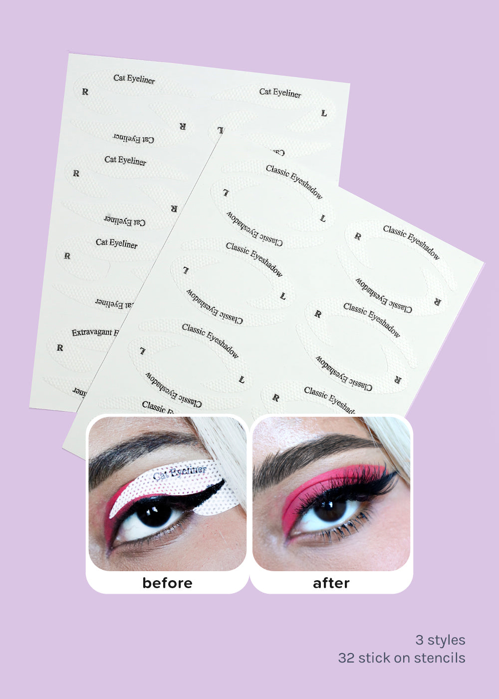 AOA Eyeshadow + Eyeliner Sticker Templates