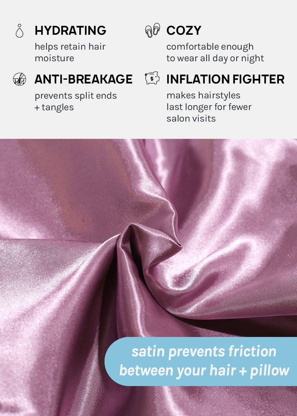 AOA Satin Hair Bonnet