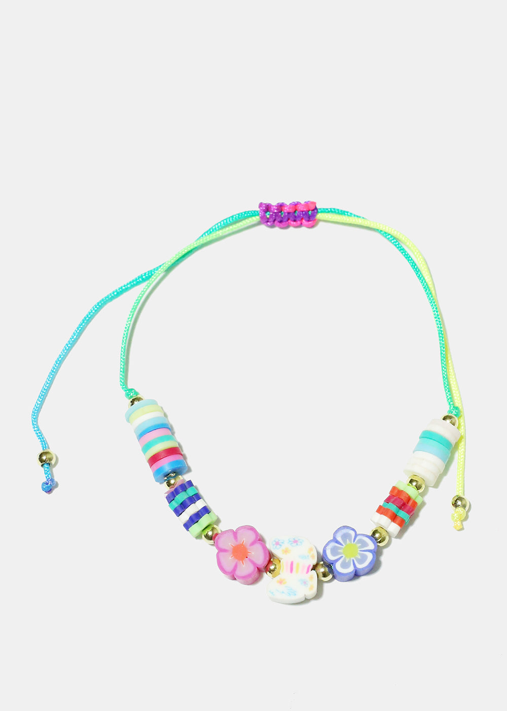 Flower & Butterfly Drawstring Bracelet