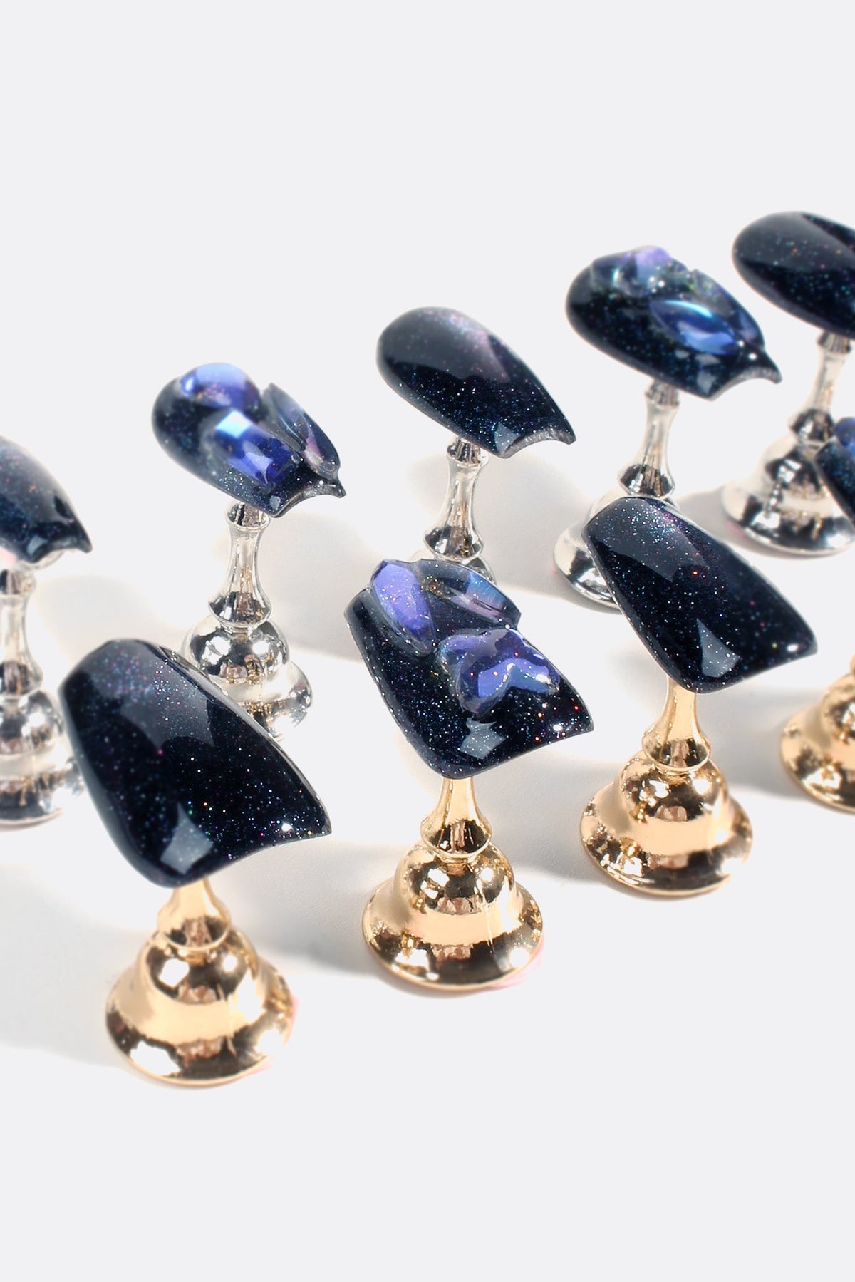 Bonmuz - Sapphire Stardust | Pro Handmade Gel Nails