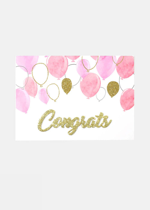 Congrats Balloons Greeting Card