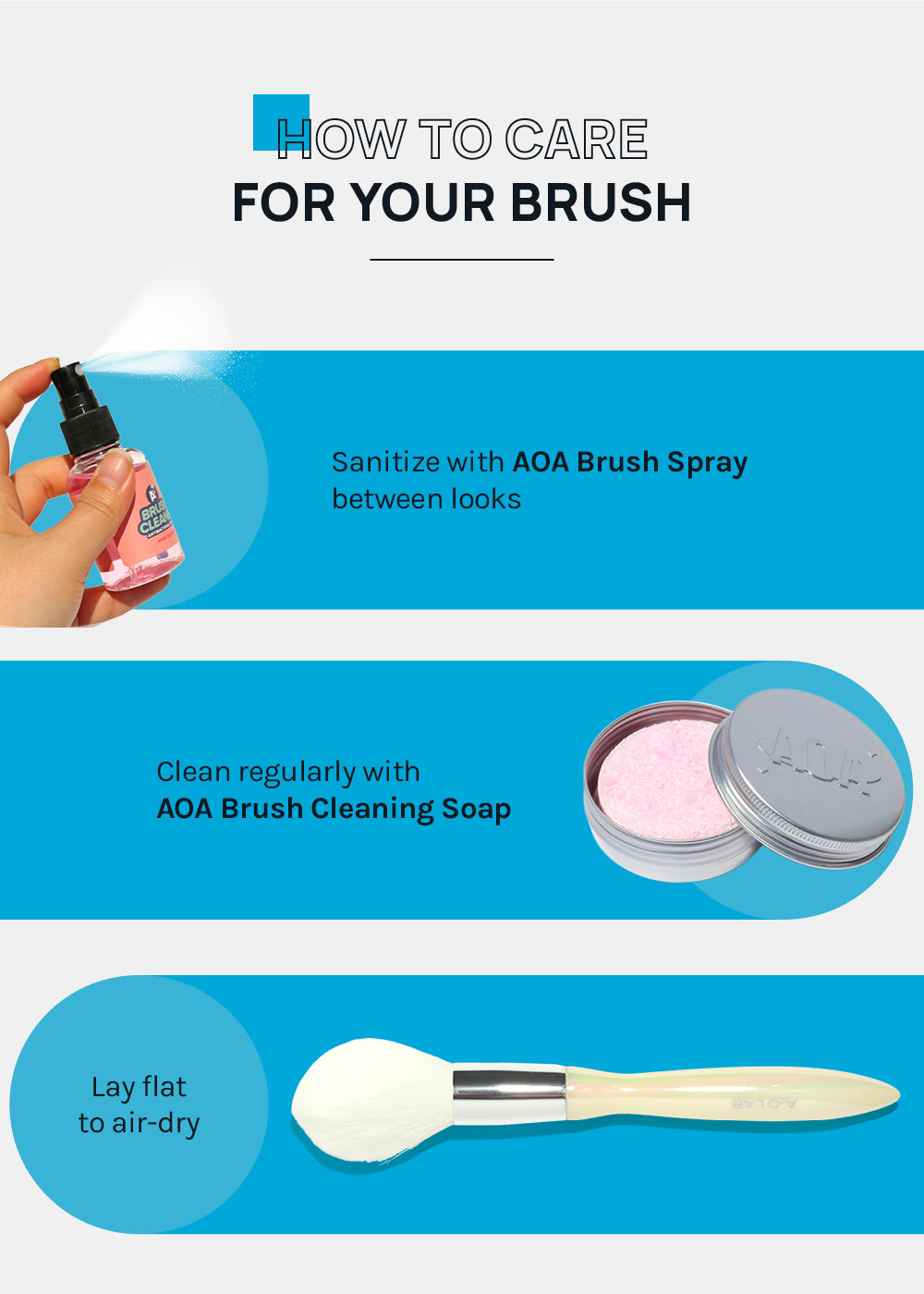 a2o Lab Full Face Powder Brush