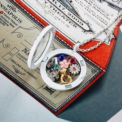 Black Harmonica Locket Charm