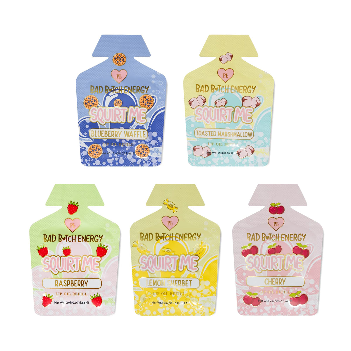 Squirt Me Lip Oil Refill Sachet Packs 2ml