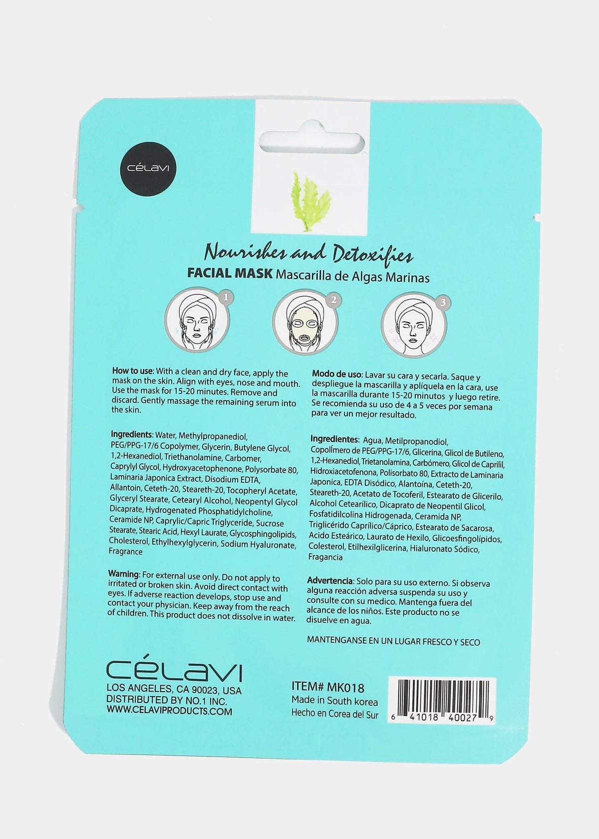 Celavi Seaweed Sheet Mask