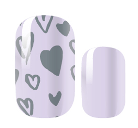 Candied Nails - Nail Sticker - Lavender Hearts