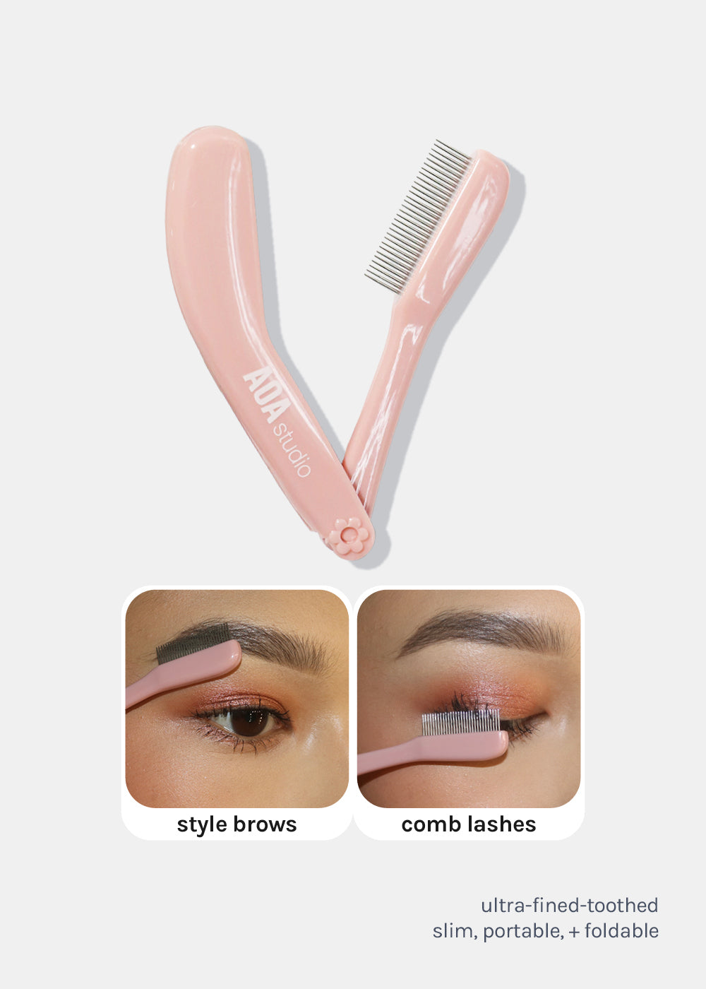 AOA Foldable Eyelash + Brow Comb
